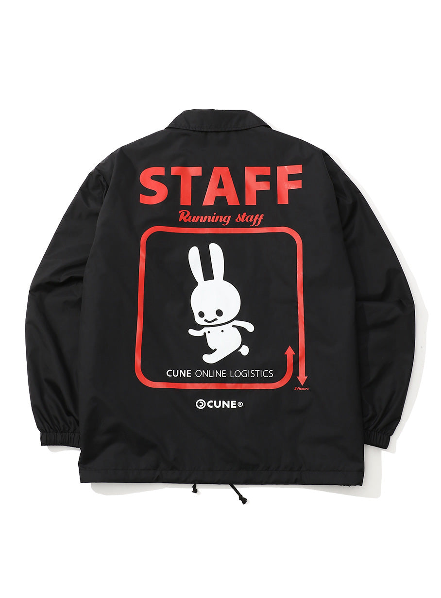 ナイロンコーチジャケット ランニングスタッフ