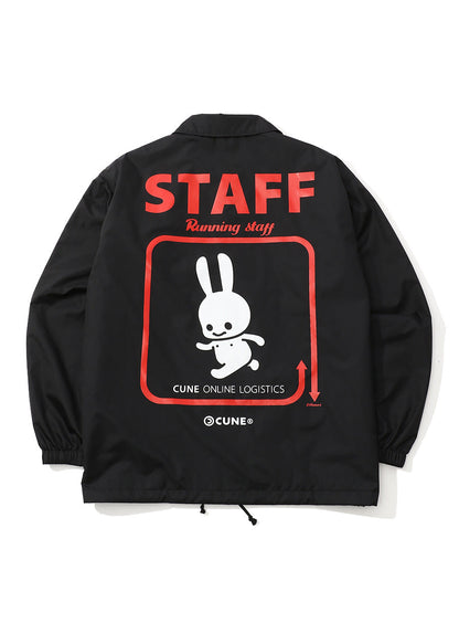 ナイロンコーチジャケット ランニングスタッフ