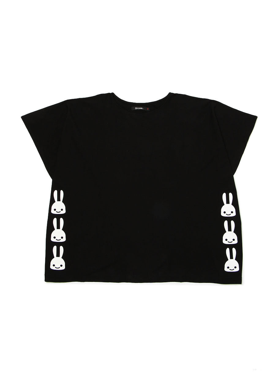 四角いTシャツ ウサギ6匹
