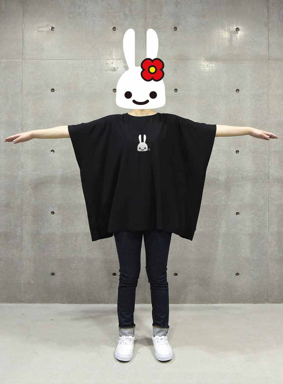 四角いTシャツ ウサギ小1匹