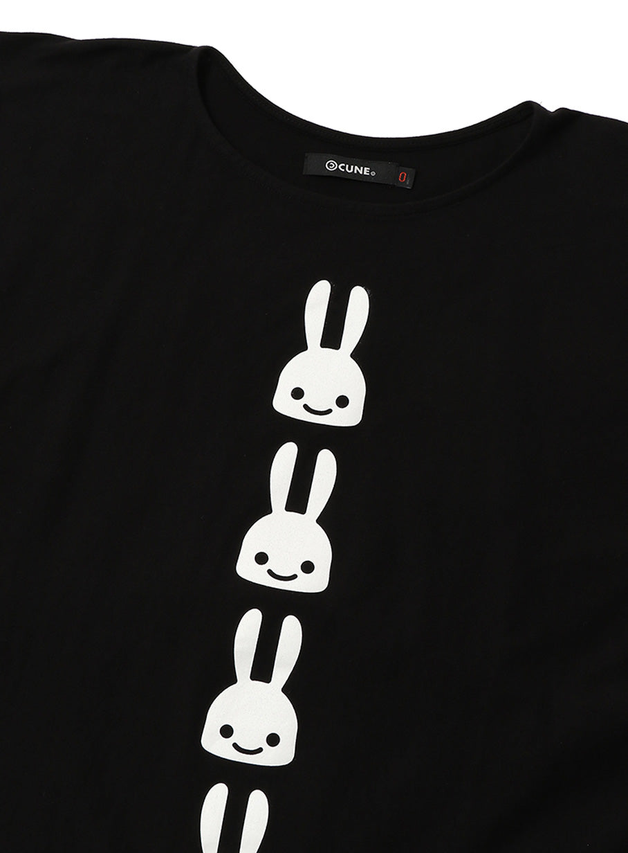 四角いTシャツ ウサギ10匹