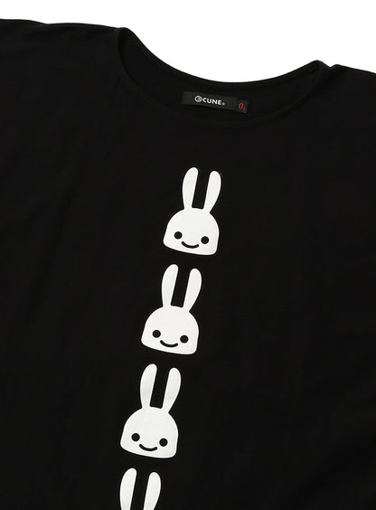 四角いTシャツ ウサギ10匹