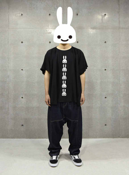 四角いTシャツ ウサギ10匹