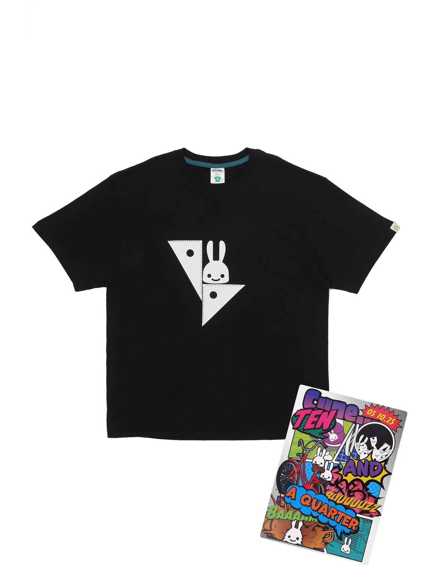 CUNE OS Ten and a quarter years old T-SHIRTS 三角定規