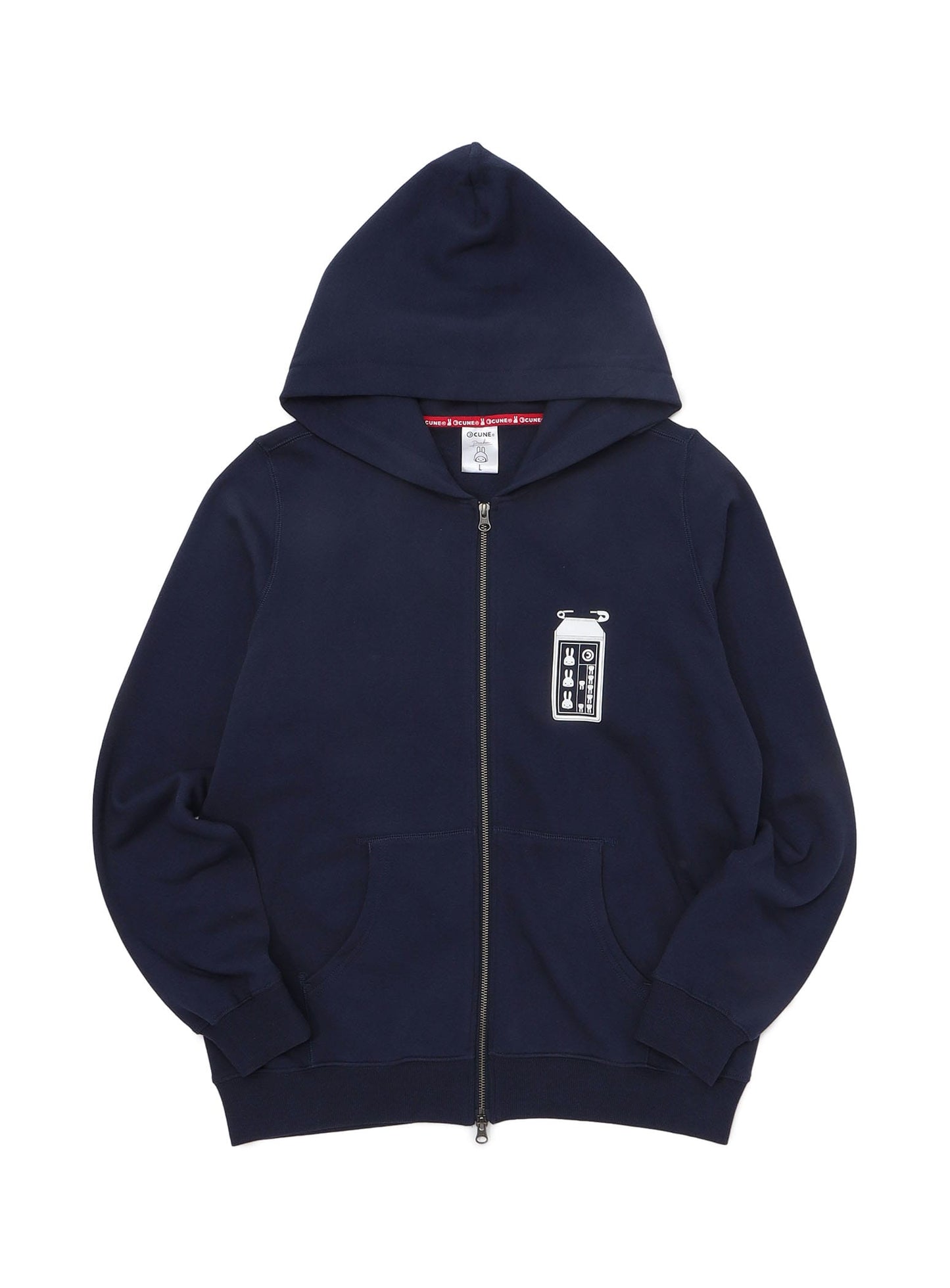 CUNE OS Ten and a quarter years old ZIP PARKA 名札