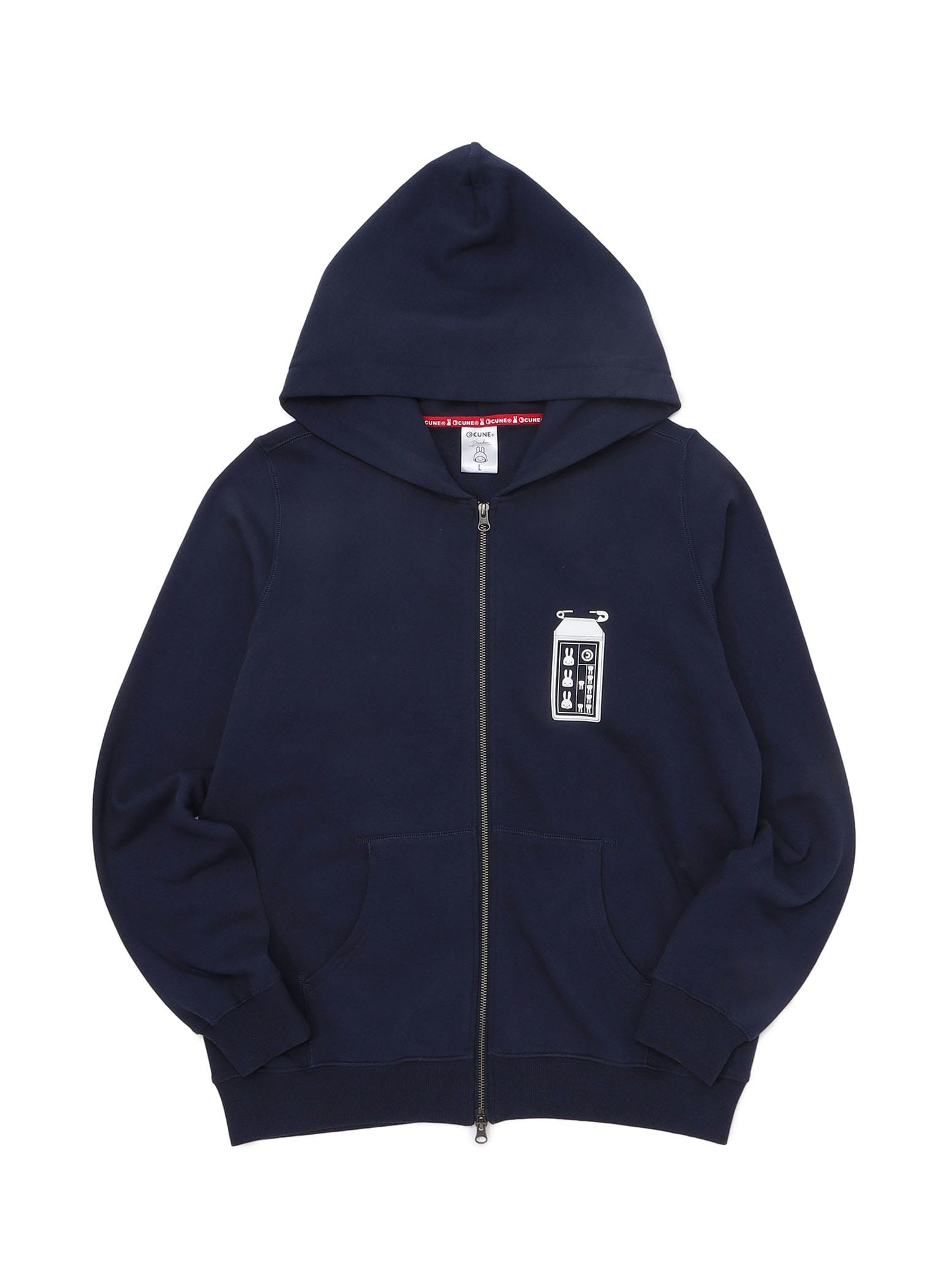 CUNE OS Ten and a quarter years old ZIP PARKA 名札