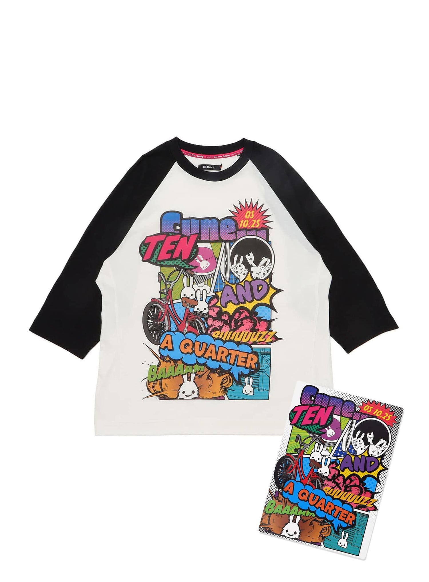 CUNE OS Ten and a quarter years old ラグランTシャツ