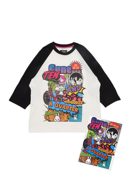 CUNE OS Ten and a quarter years old ラグランTシャツ