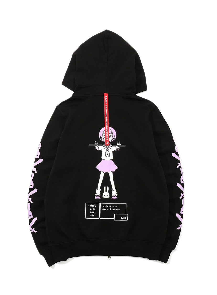 CUNE 武器のZIP PARKA ヌンチャク キューン　うさぎ　ウサギ　兎　M 武器のZIP PARKA ヌンチャク – CUNE