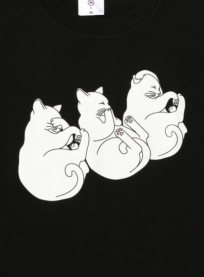 S/S Tee 3匹の猫
