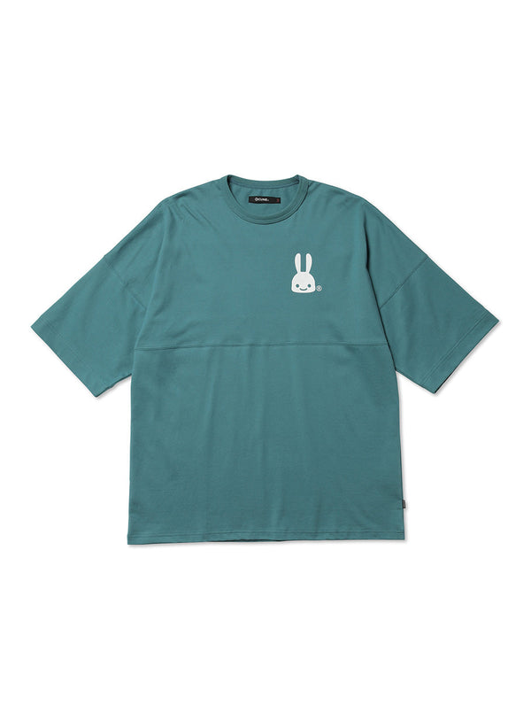 ウサギがいっぱいラインカットソー5分丈