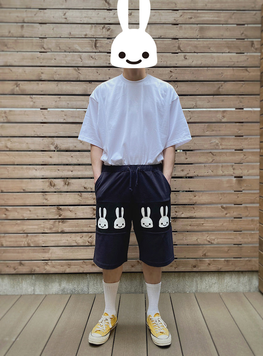 ウサギがいっぱいラインパンツ