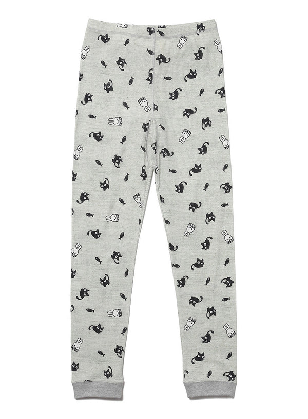 ワッフルパンツ 黒猫