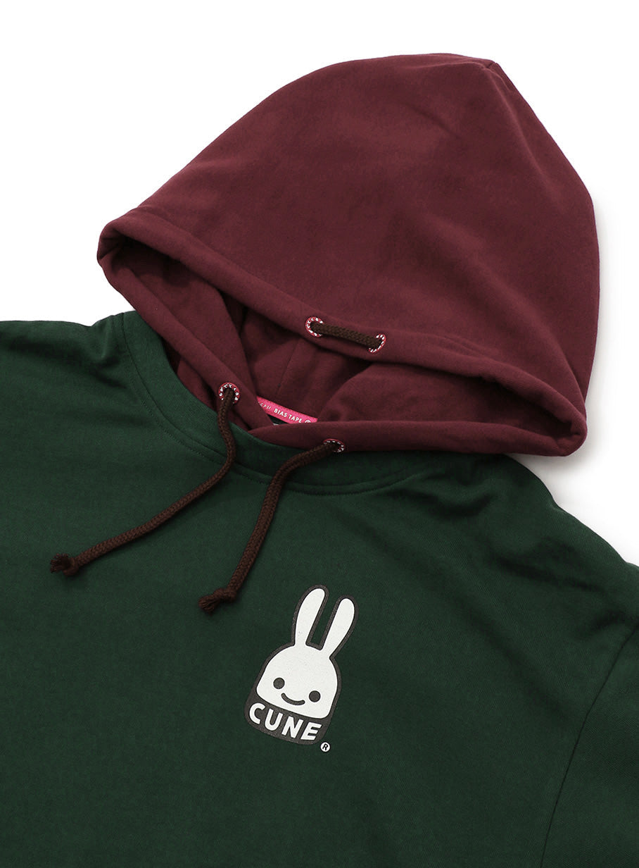 Tシャツを重ね着パーカー