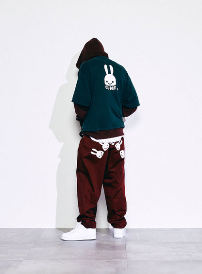 Tシャツを重ね着パーカー