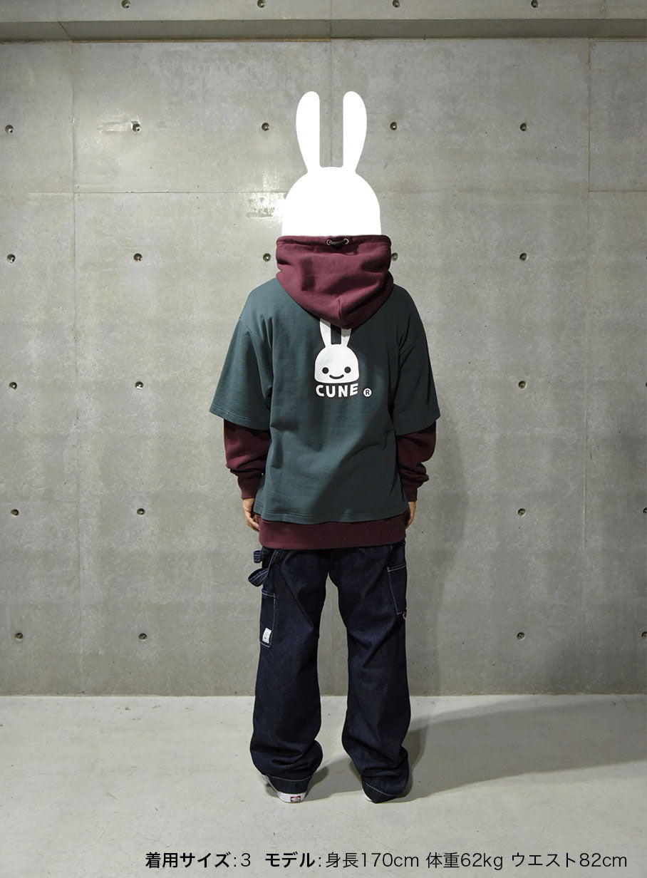 Tシャツを重ね着パーカー – CUNE