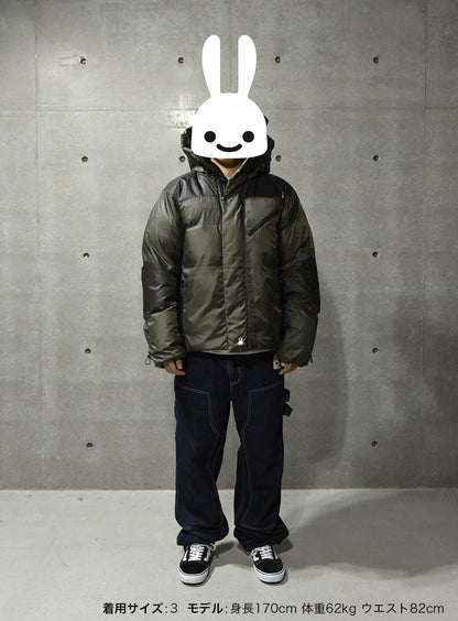 耳としっぽ付きダウンジャケット