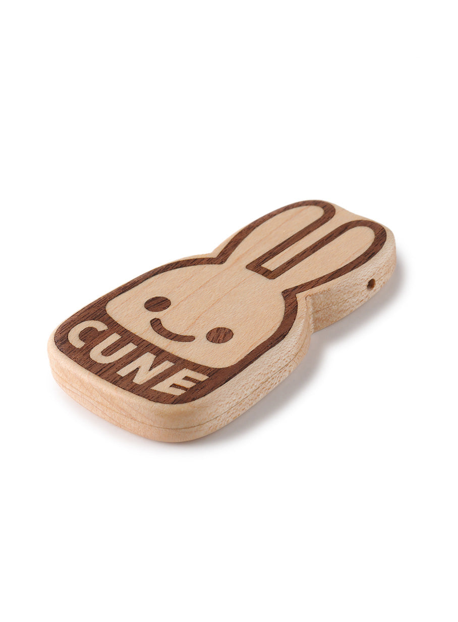 木のネックレス CUNEウサギ