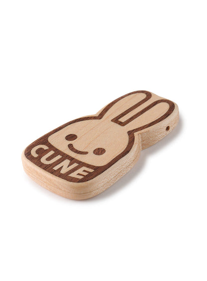 木のネックレス CUNEウサギ