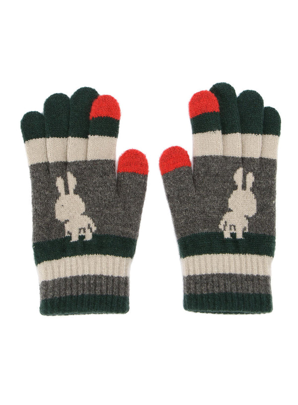 首が前に出たうさちゃん手袋