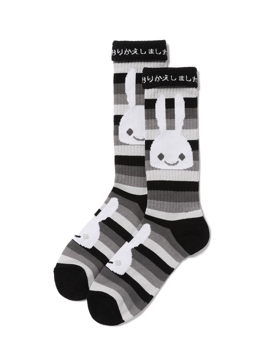 ウサギボーダーソックス