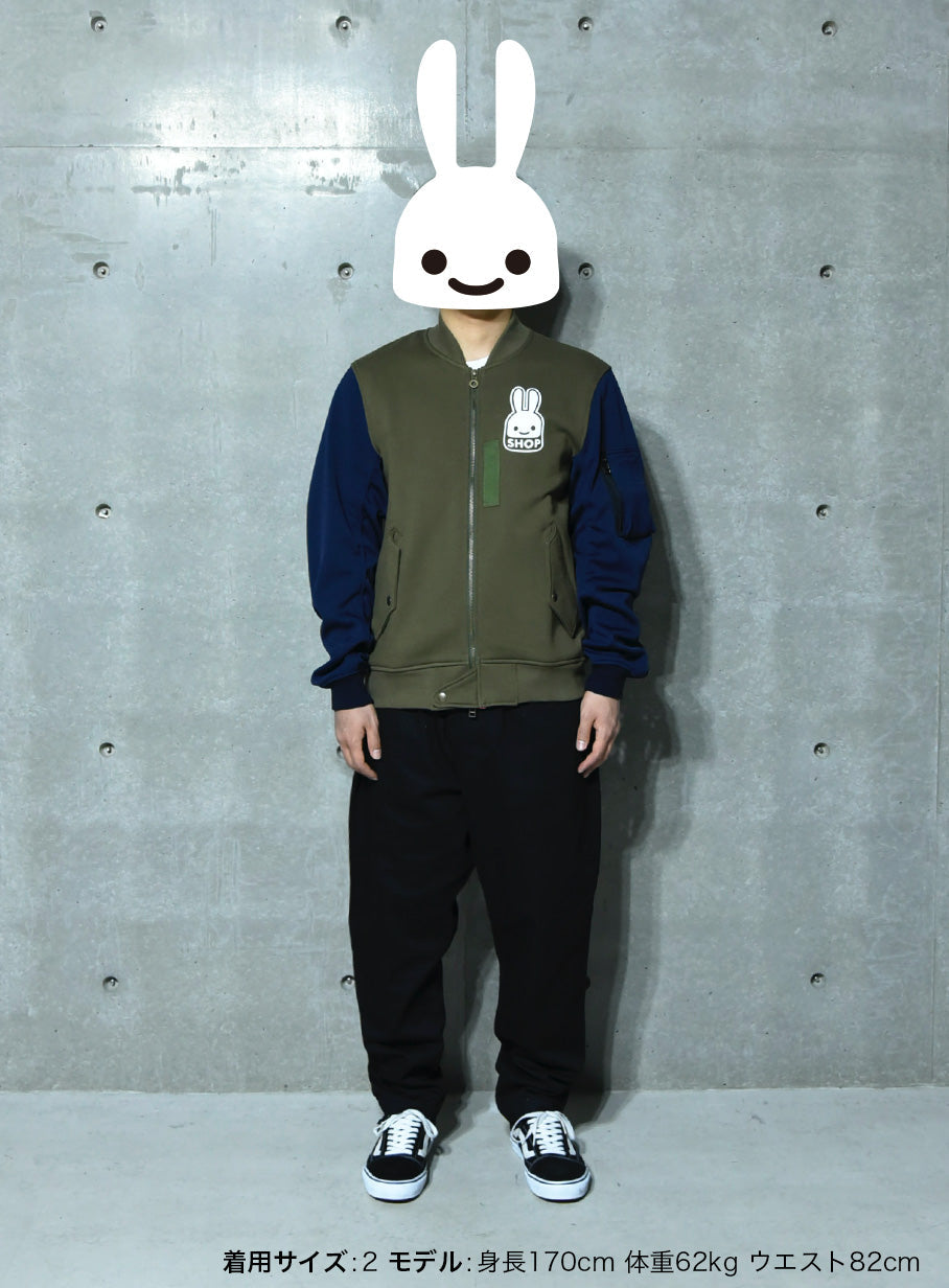 ショップウサギ裏毛のMA-1