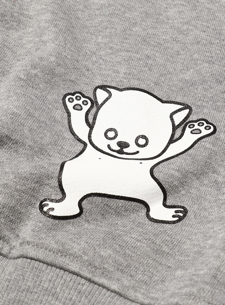白目の犬の耳付きパーカー