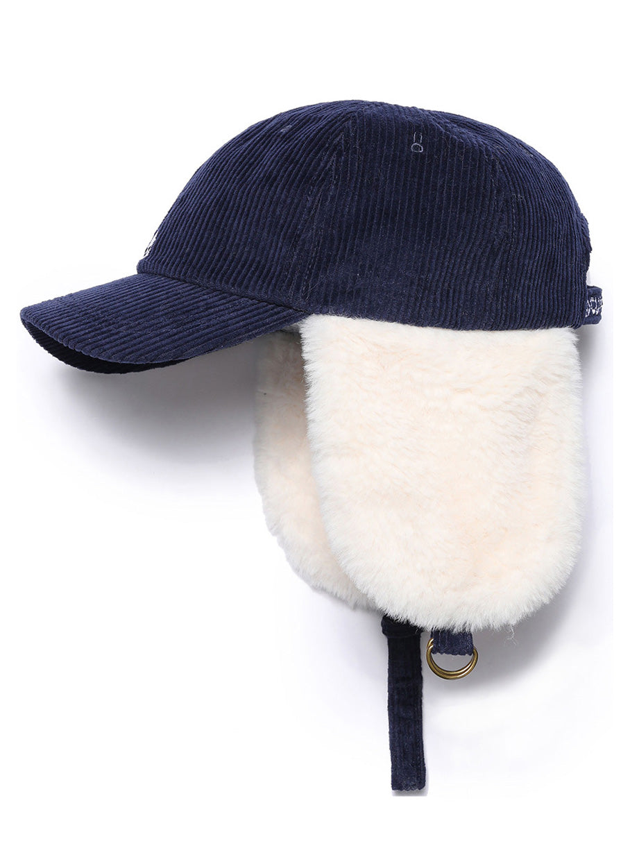コーデュロイパイロットキャップ