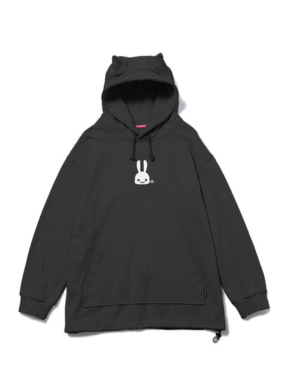 女性の耳付きビッグパーカー