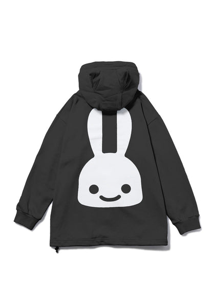 女性の耳付きビッグパーカー