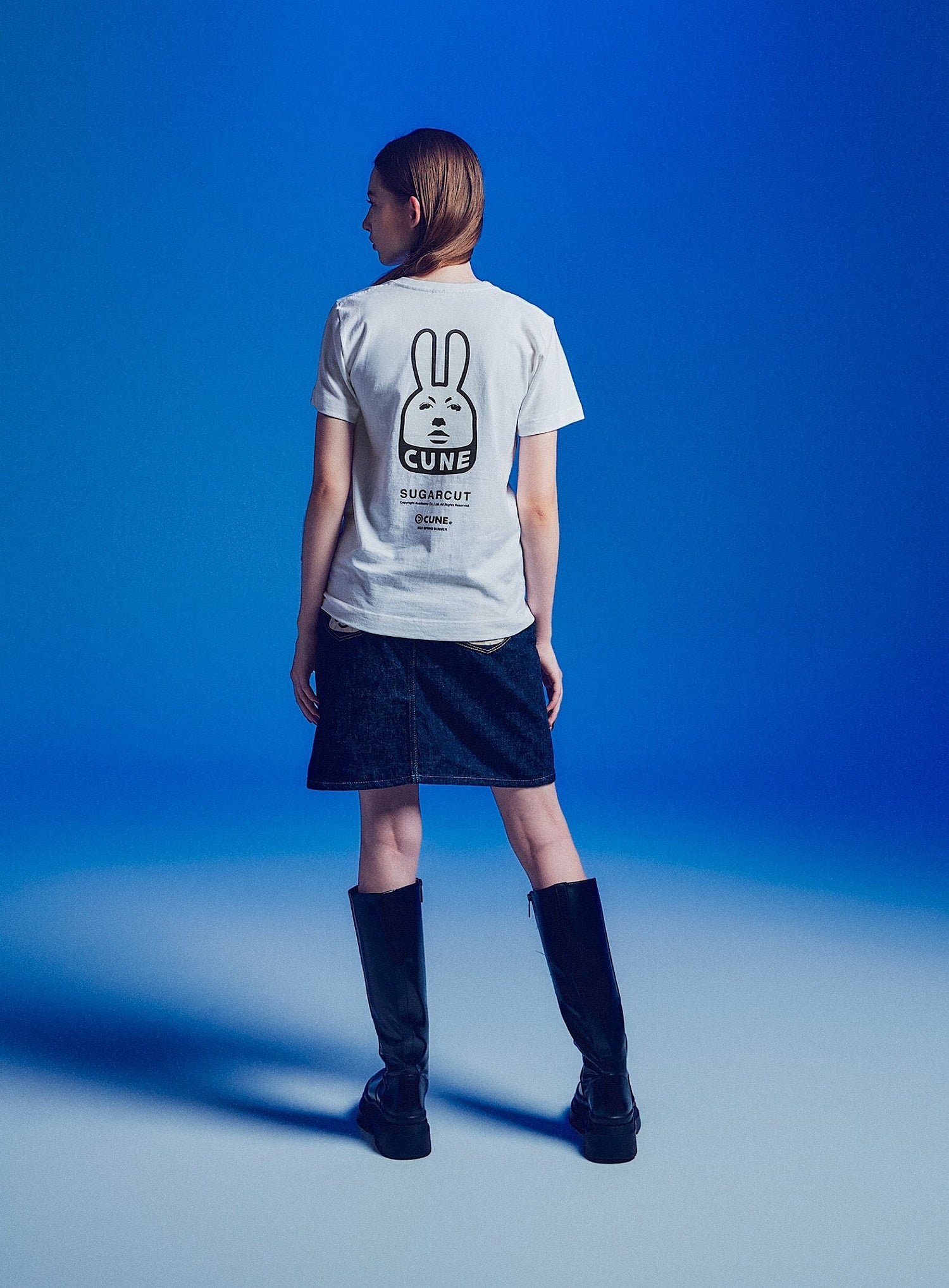 S/S Tee シュガーカット×CUNEウサギ