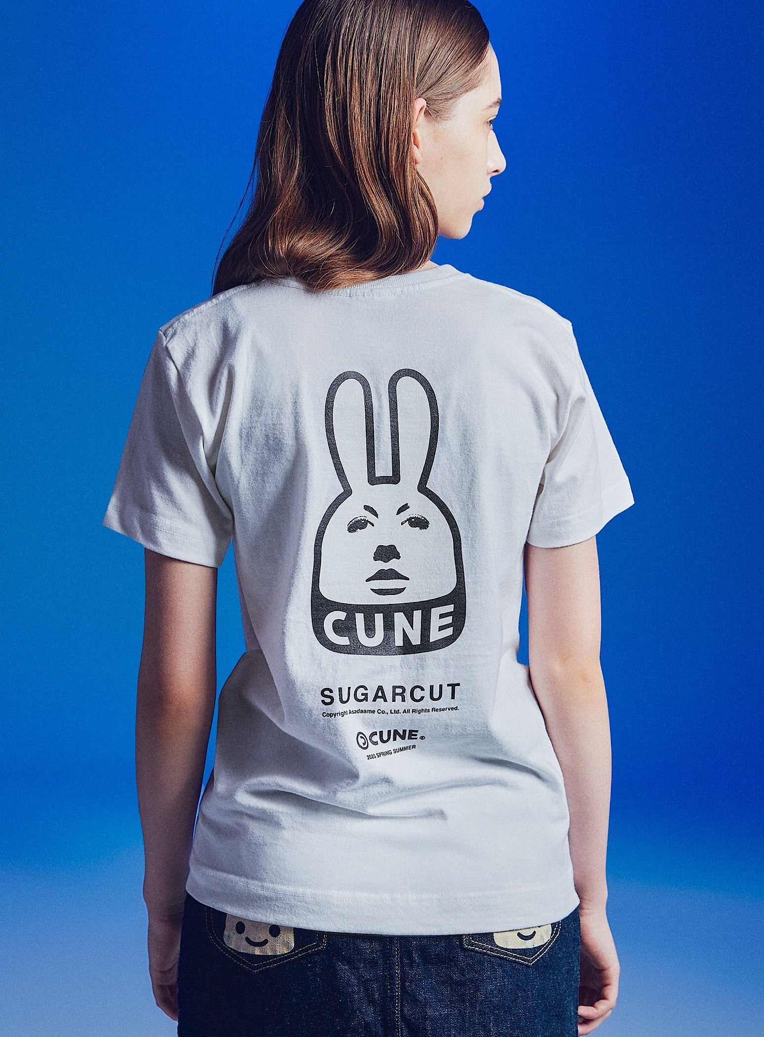 S/S Tee シュガーカット×CUNEウサギ