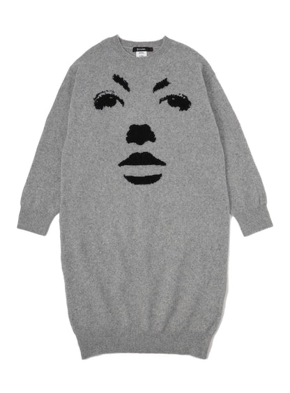 シュガーカット フェイスニットワンピース