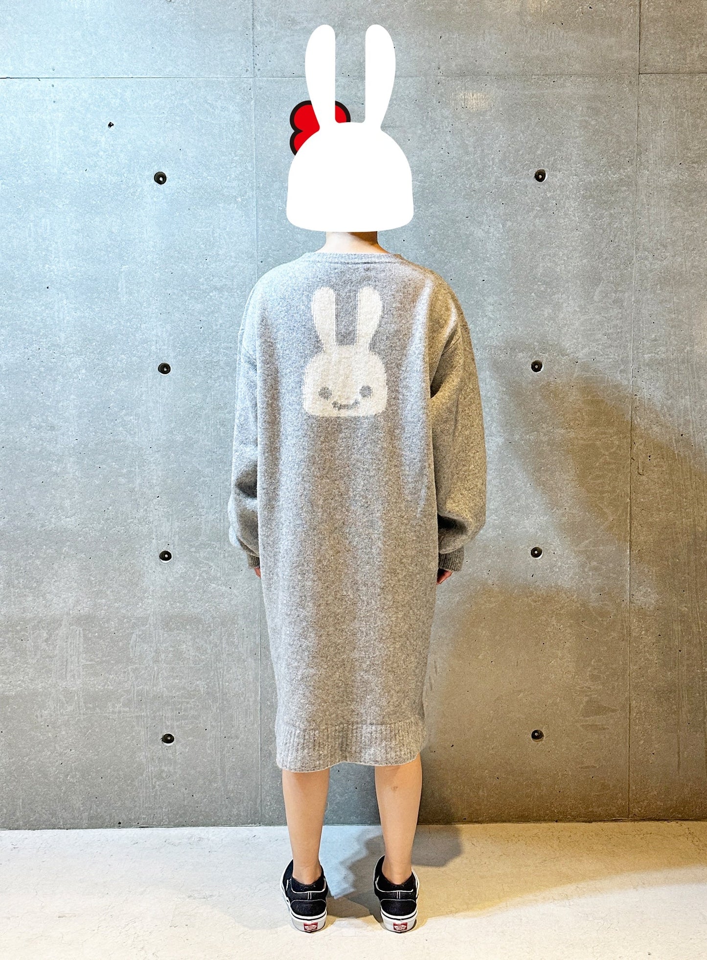 シュガーカット フェイスニットワンピース