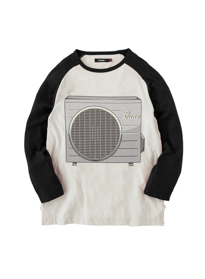 ラグランTシャツ　室外機