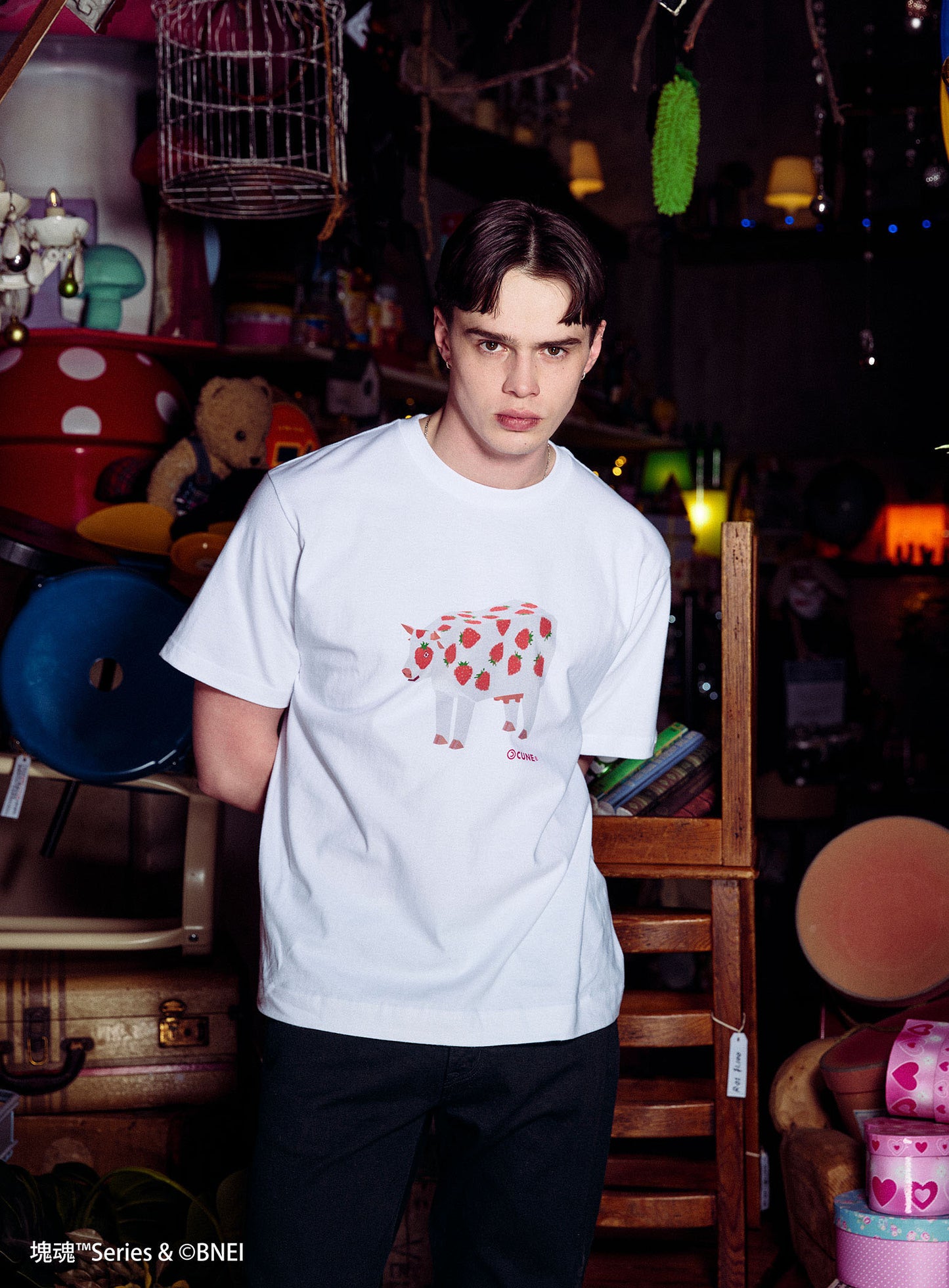 塊魂 COLLAB T-SHIRTS S/S Tee イチゴ牛