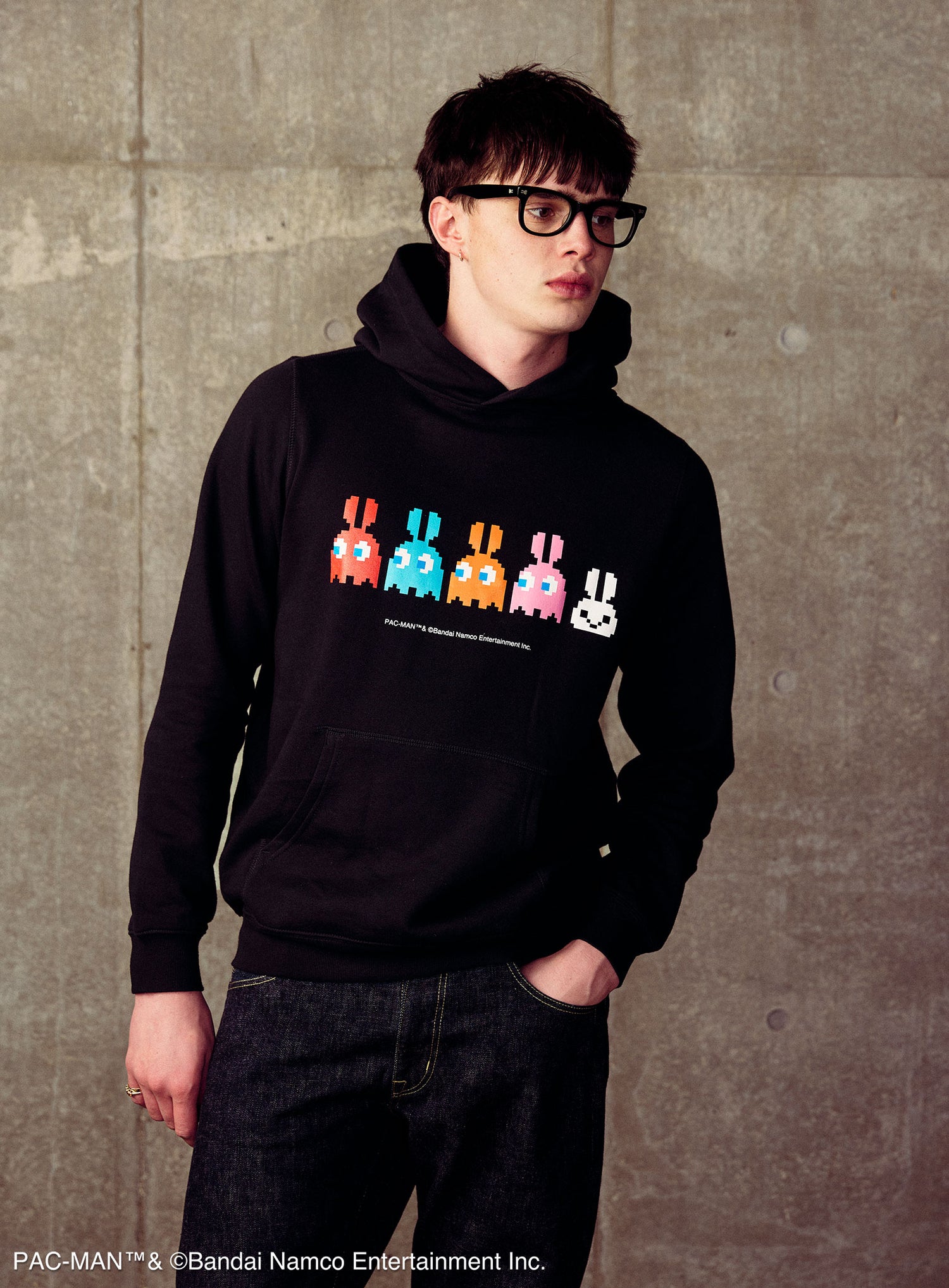 PAC-MAN COLLAB PULL PARKA 耳付きイジケゴースト