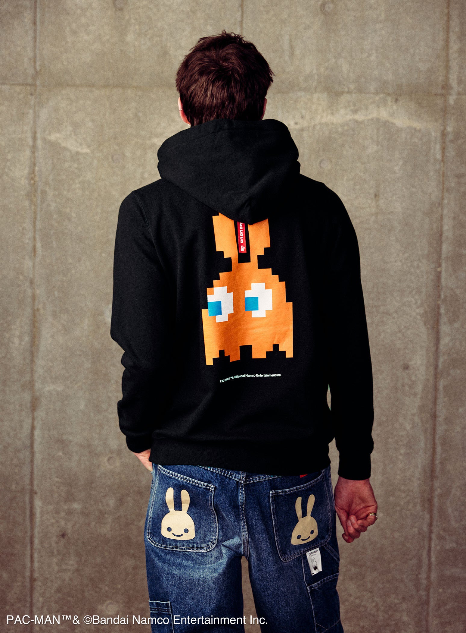 cune PAC-MAN パックマン　プルパーカー　耳付きゴースト　サイズ L PAC-MAN COLLAB PULL PARKA 耳付きゴースト – CUNE