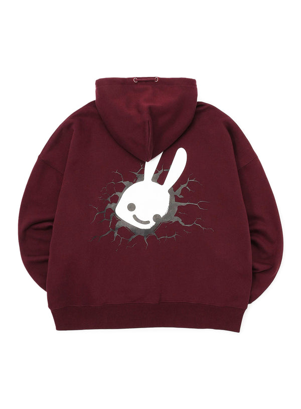 ヘヴィウェイトジップビッグパーカー ウサギテニス