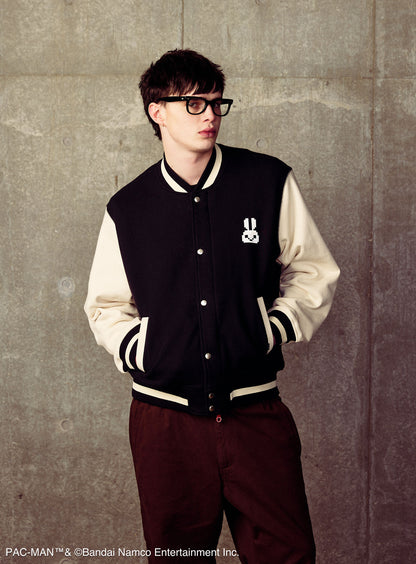 PAC-MAN COLLAB スウェットスタジャン 耳付きゴースト