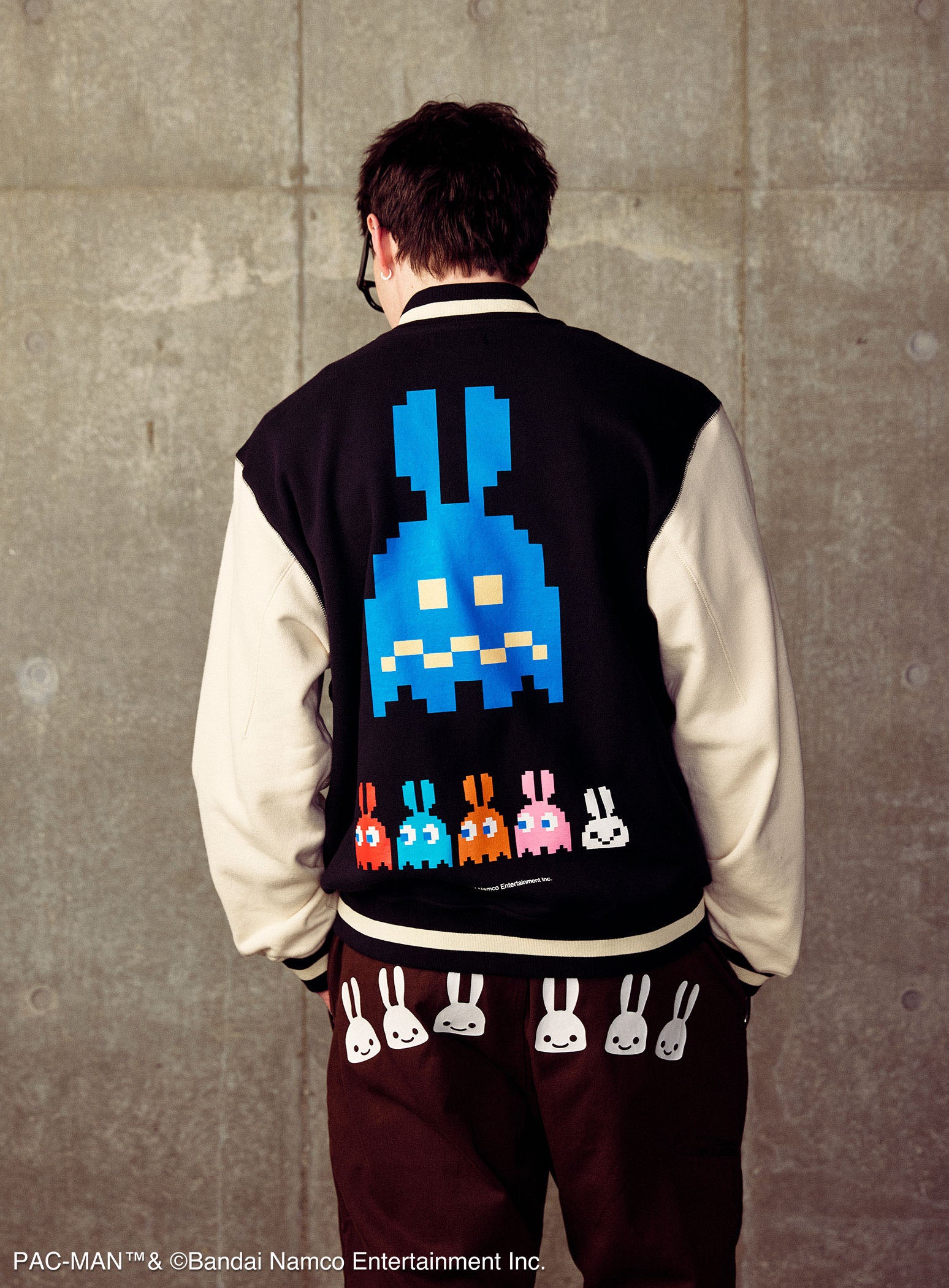 PAC-MAN COLLAB スウェットスタジャン 耳付きゴースト – CUNE