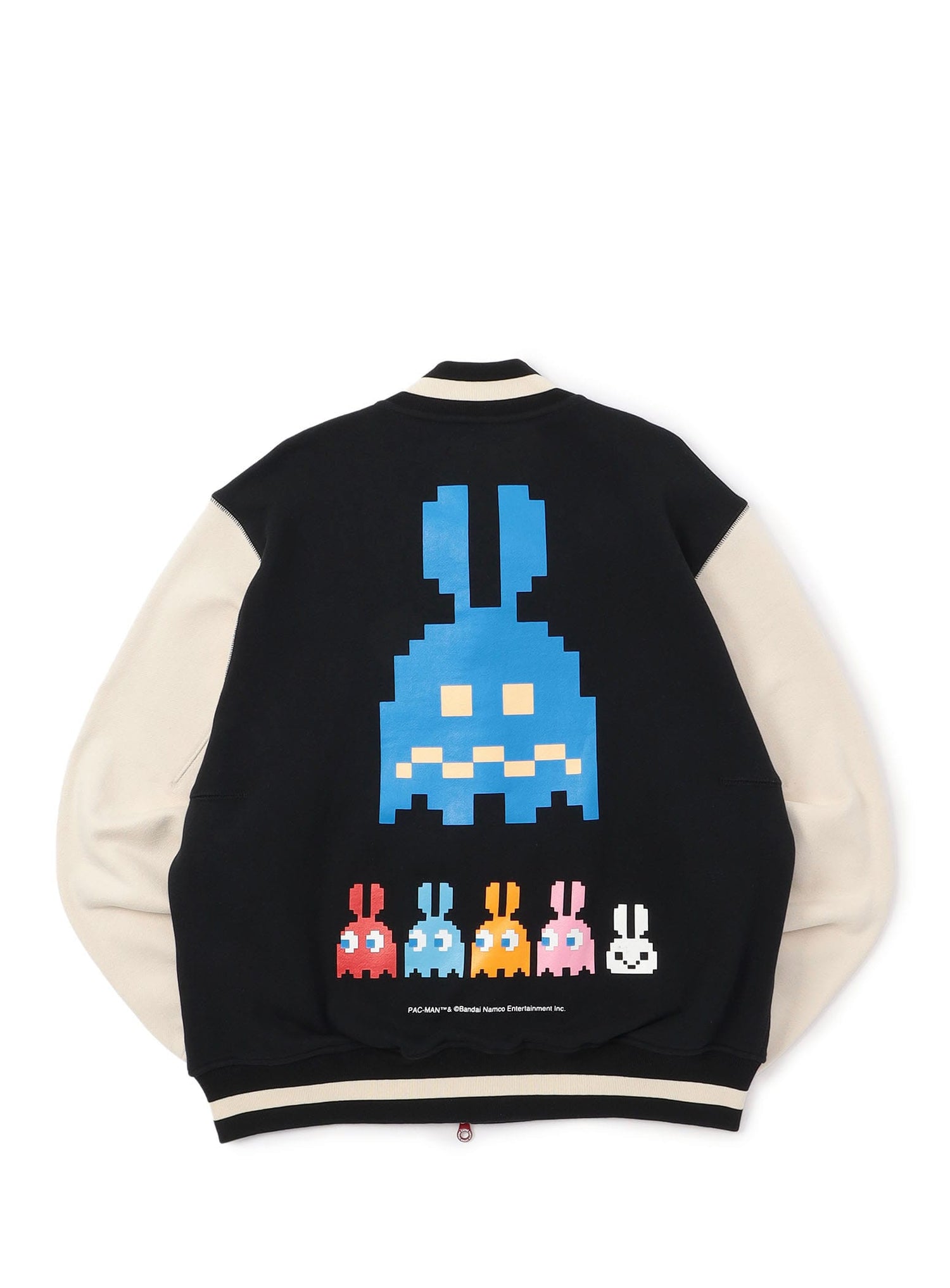 PAC-MAN COLLAB スウェットスタジャン 耳付きゴースト