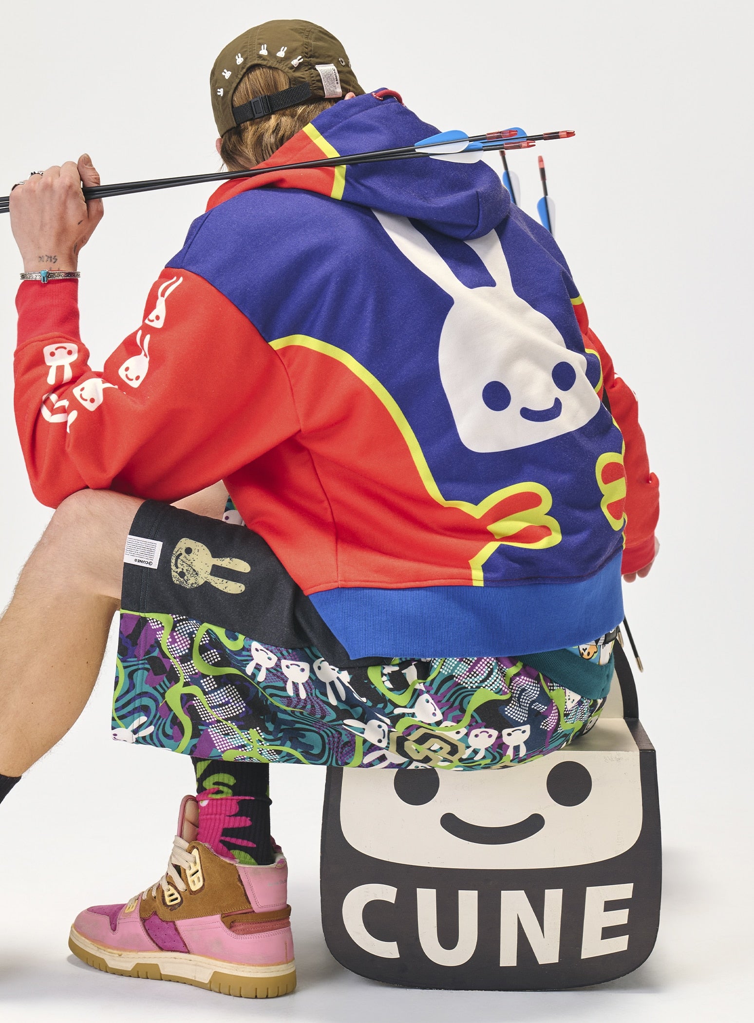 CUNE カラフルキャラクター ジップアップパーカー CUNE ZIP PARKA プリプリ ジップアップ パーカー キューン 完売品
