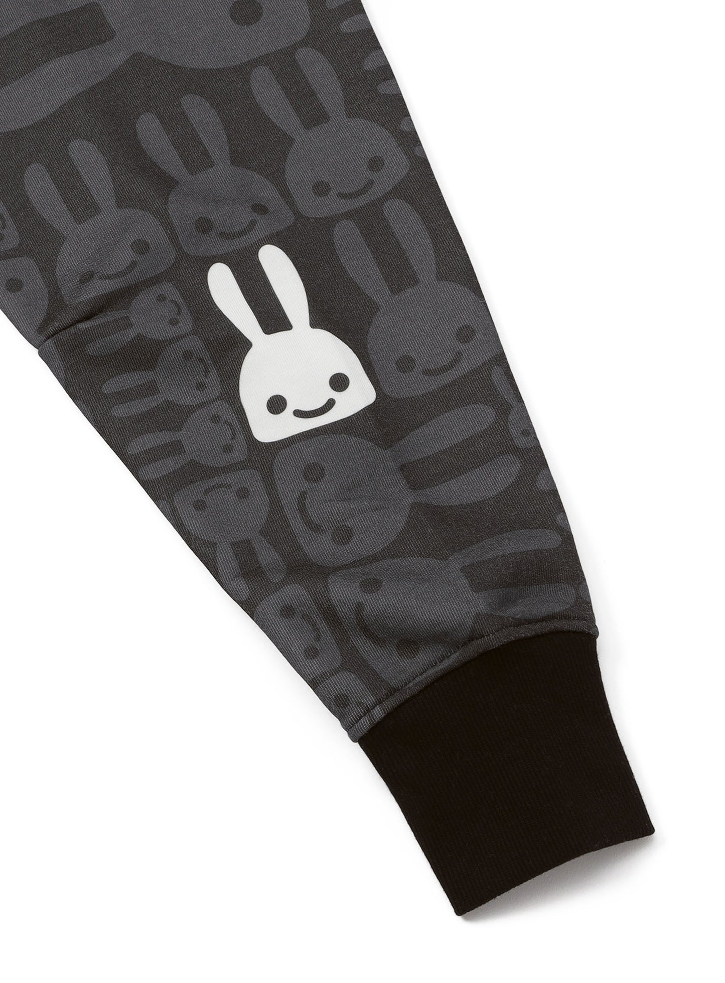 モノクロウサギスウェットジップパーカー