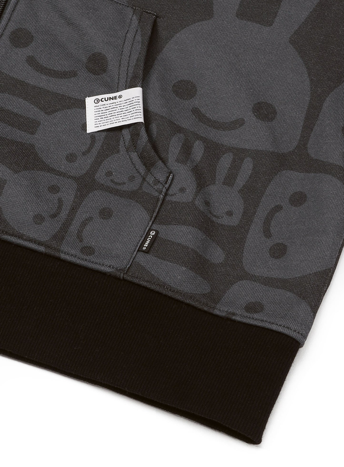 モノクロウサギスウェットジップパーカー