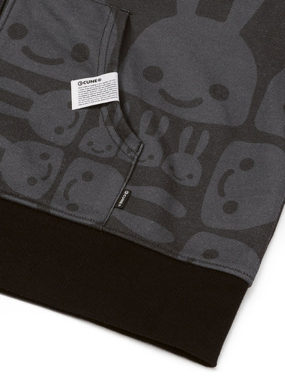 モノクロウサギスウェットジップパーカー