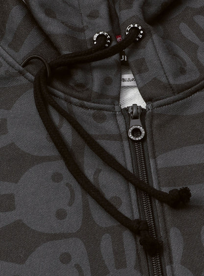 モノクロウサギスウェットジップパーカー