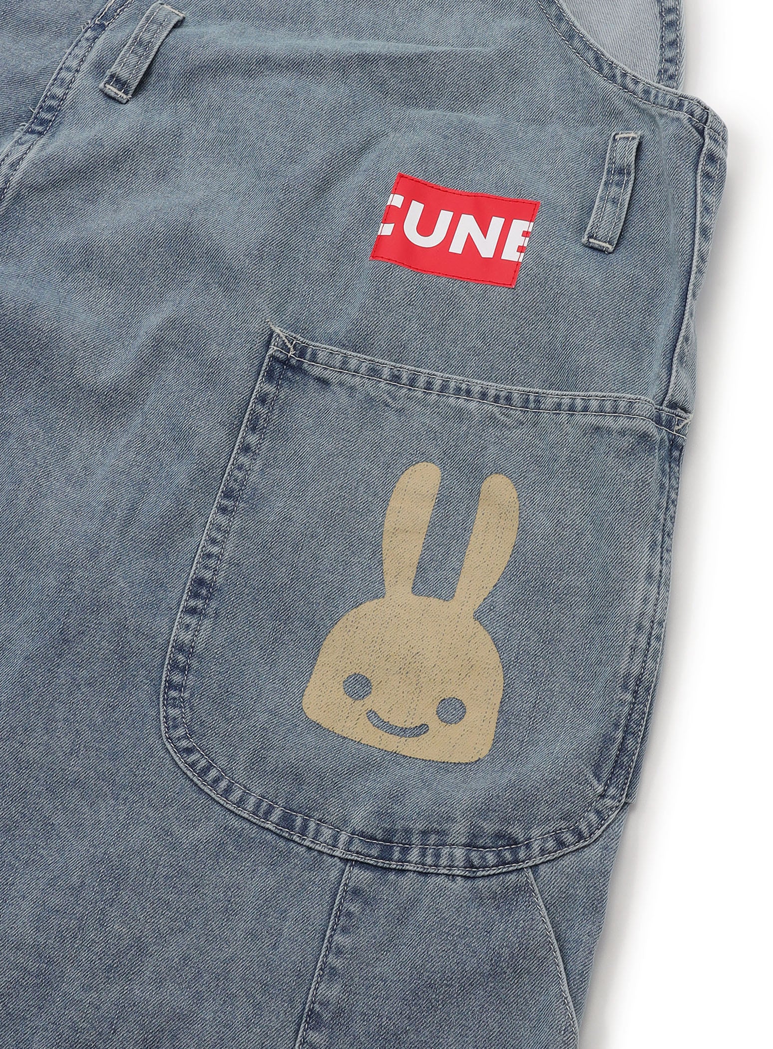 キューン CUNE WORK オーバーオール デニム　サイズ1 CUNE WORK オーバーオール デニム OW