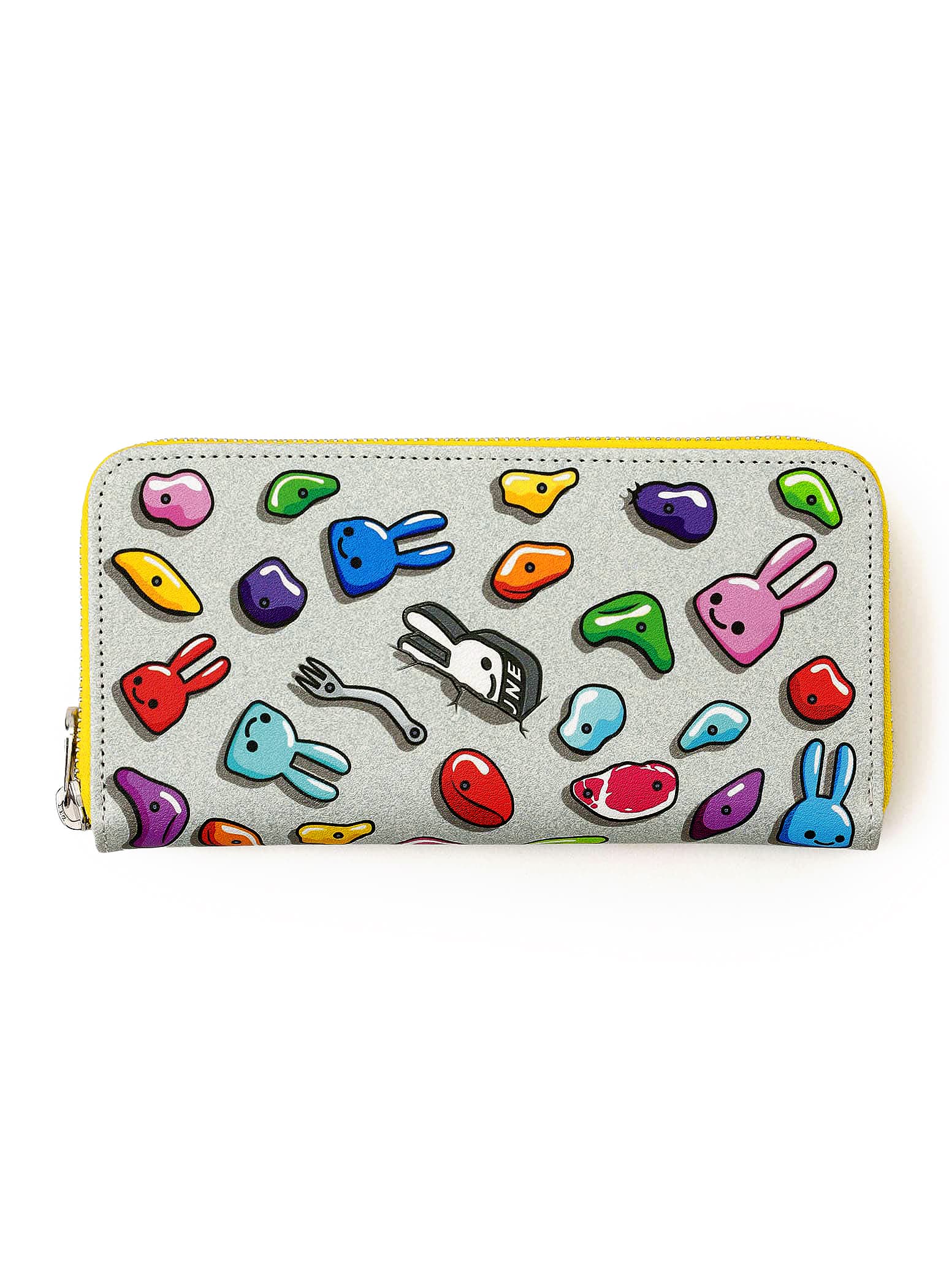 ホップ　　【新品】 キューン　メタル風プリント　ロングウォレット ロングウォレット ボルダリング – CUNE