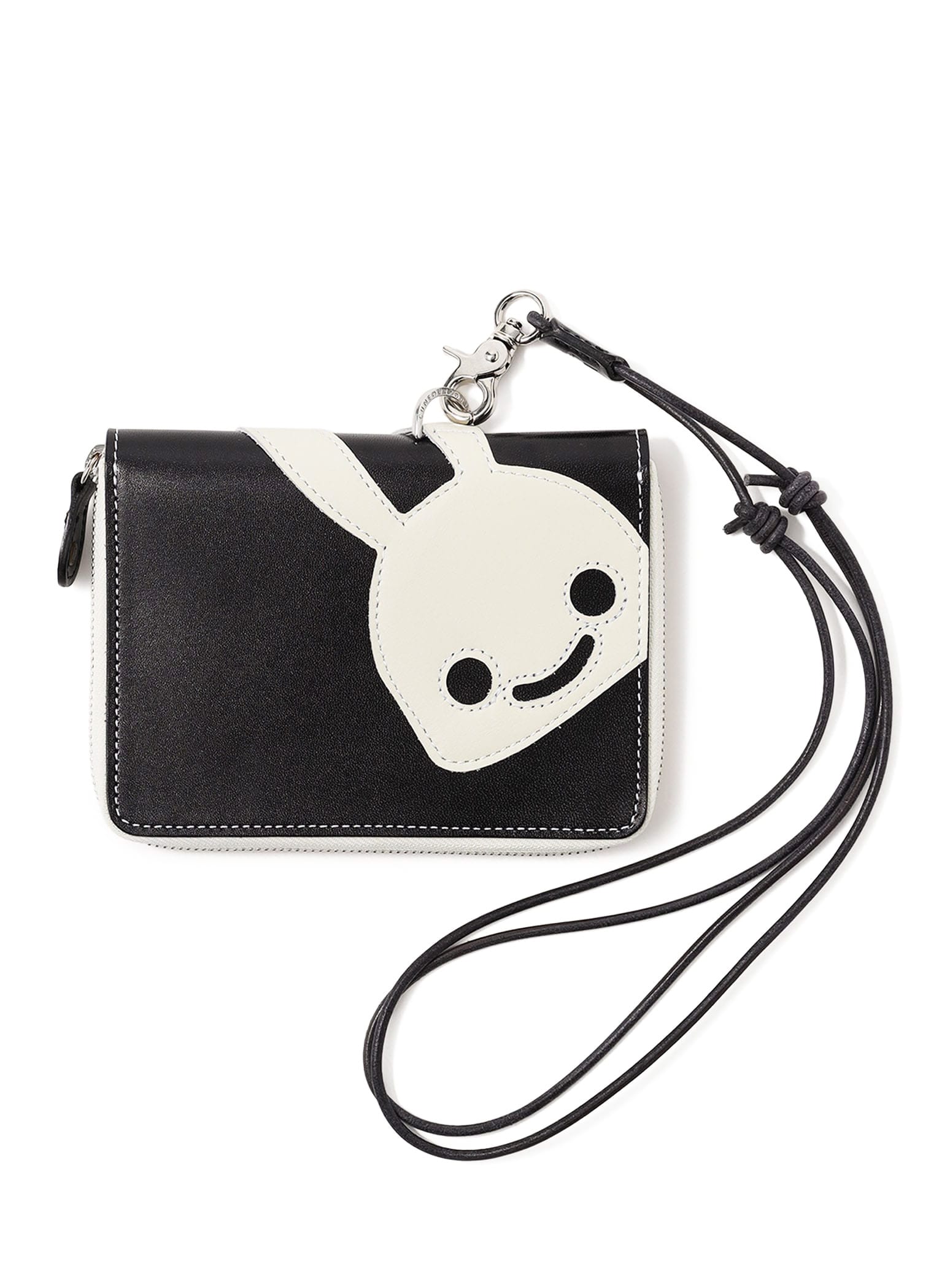 【完売品】CUNE モコモコうさぎストラップ+ウォレット 未使用級✨CUNE もこもこウサギストラップ+カードコインケース 完売品